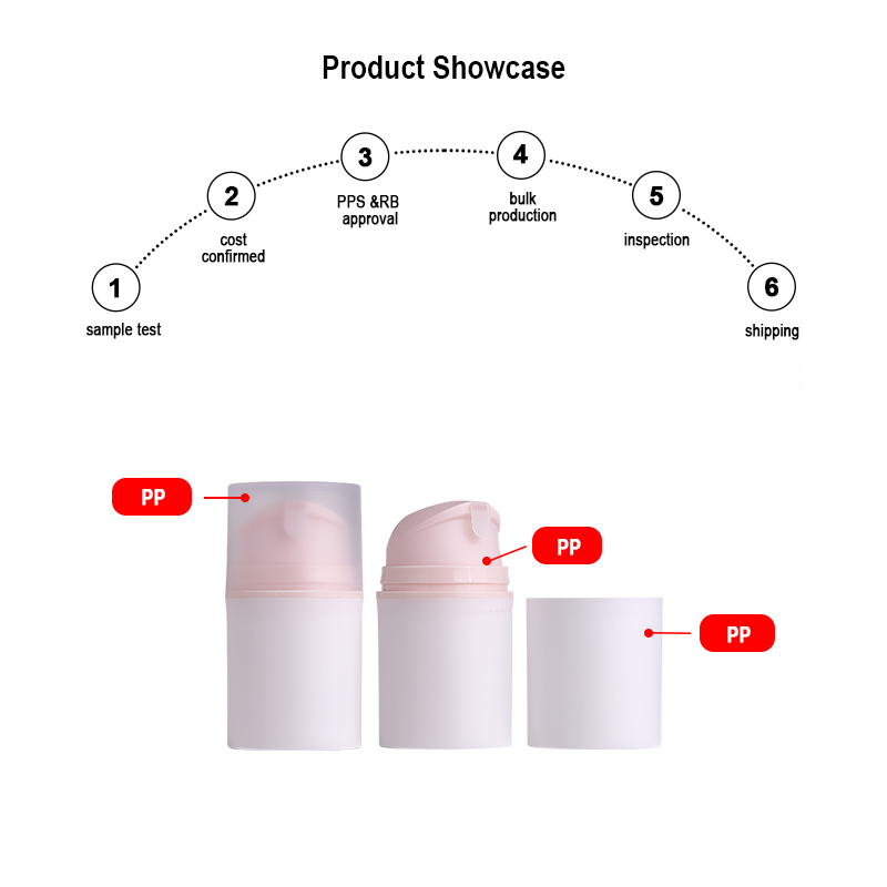airless pump bottle pink