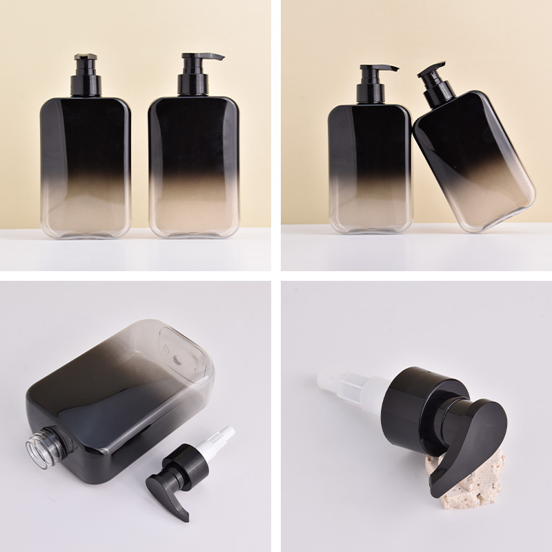 square lotion bottle show