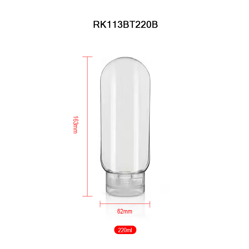 220ml body wash bottle detail