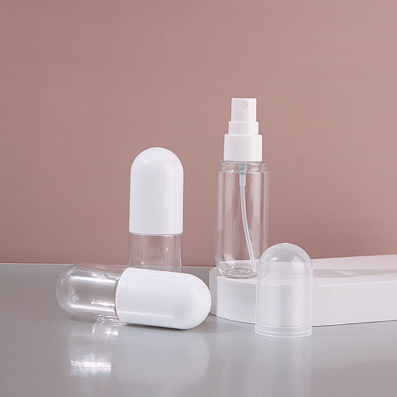 Capsule Shaped Type Cosmetics Travel Sub Packaging Lotion Spray pump Bottle