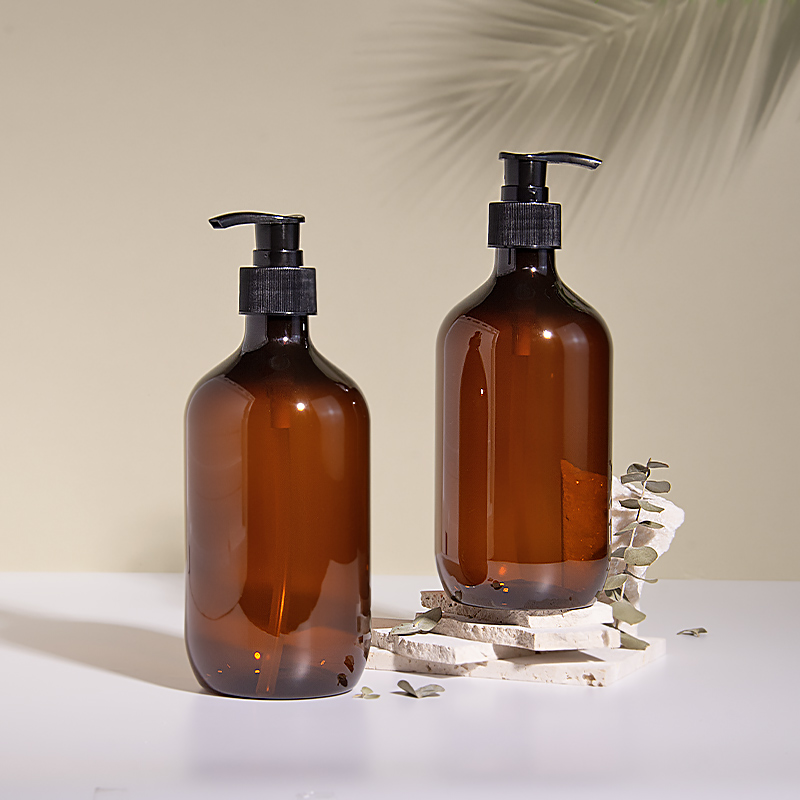 Empty cosmetic hand soap dispenser bottle